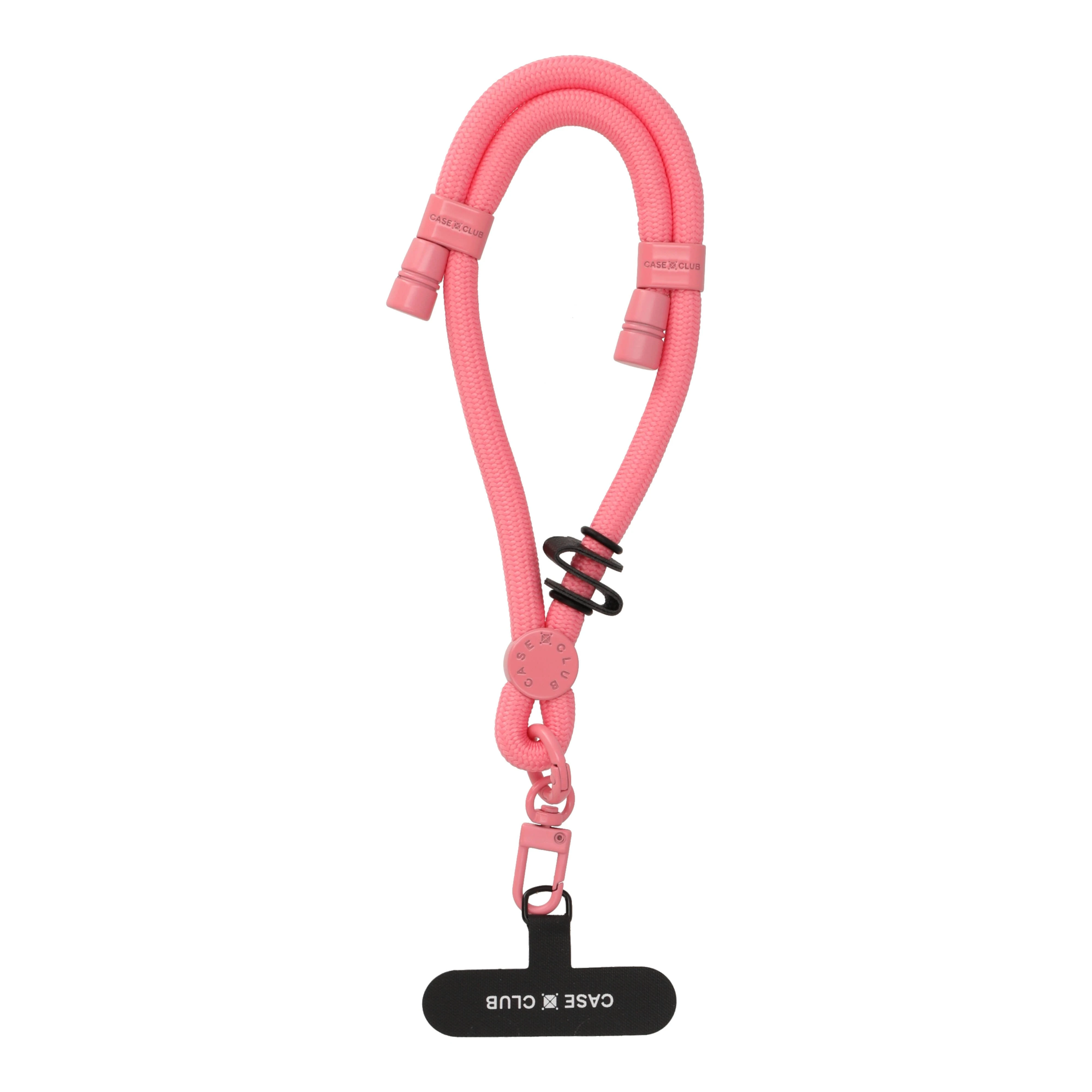 rose pink rope wrist strap